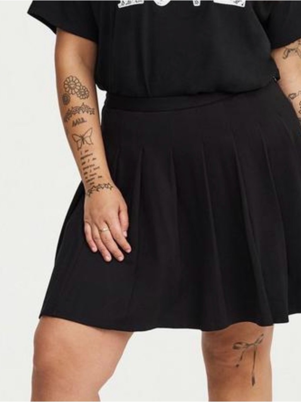 torrid Black Pleated Mini Skort